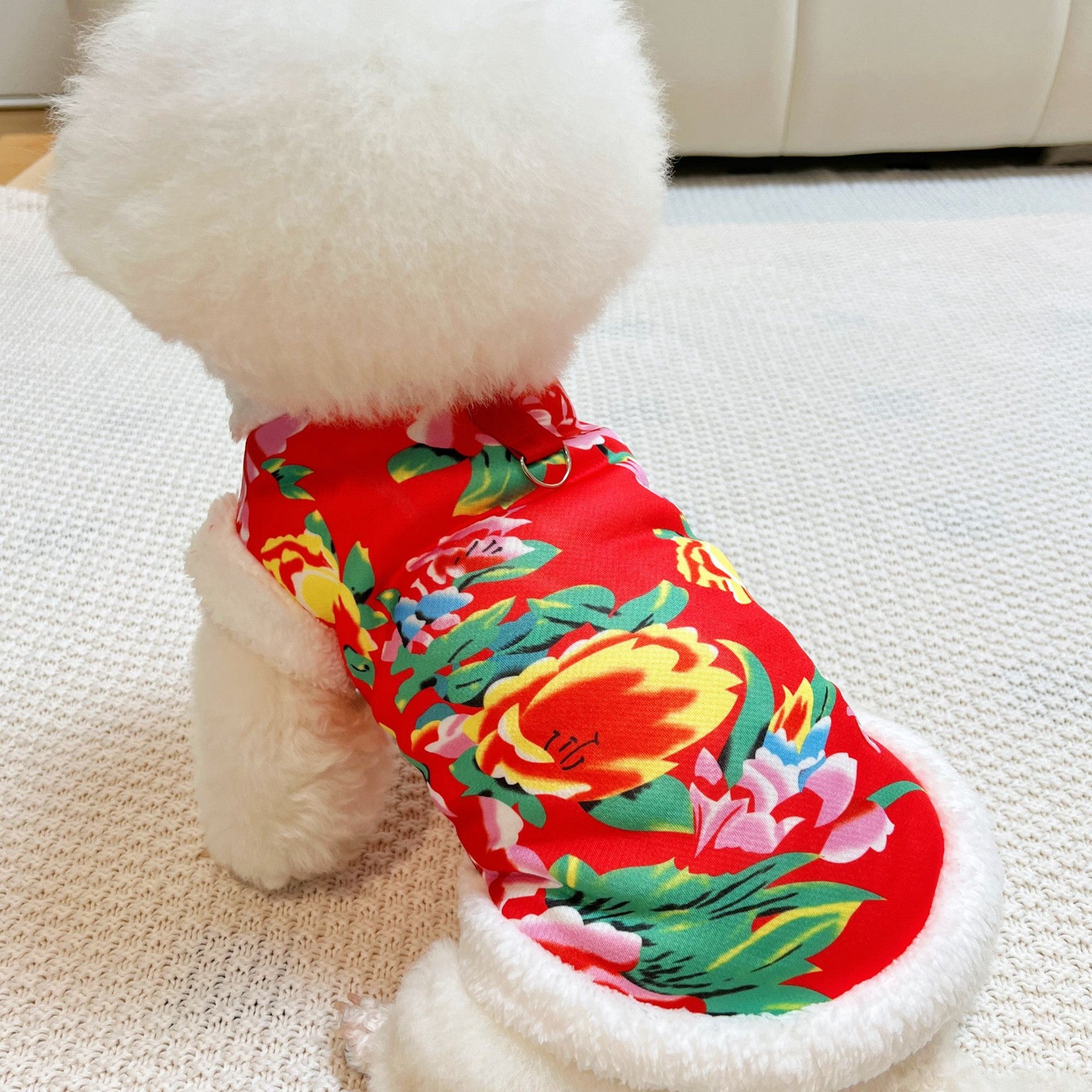 Floral Winter Pet Coat | Cozy Northeast Style Dog Jacket