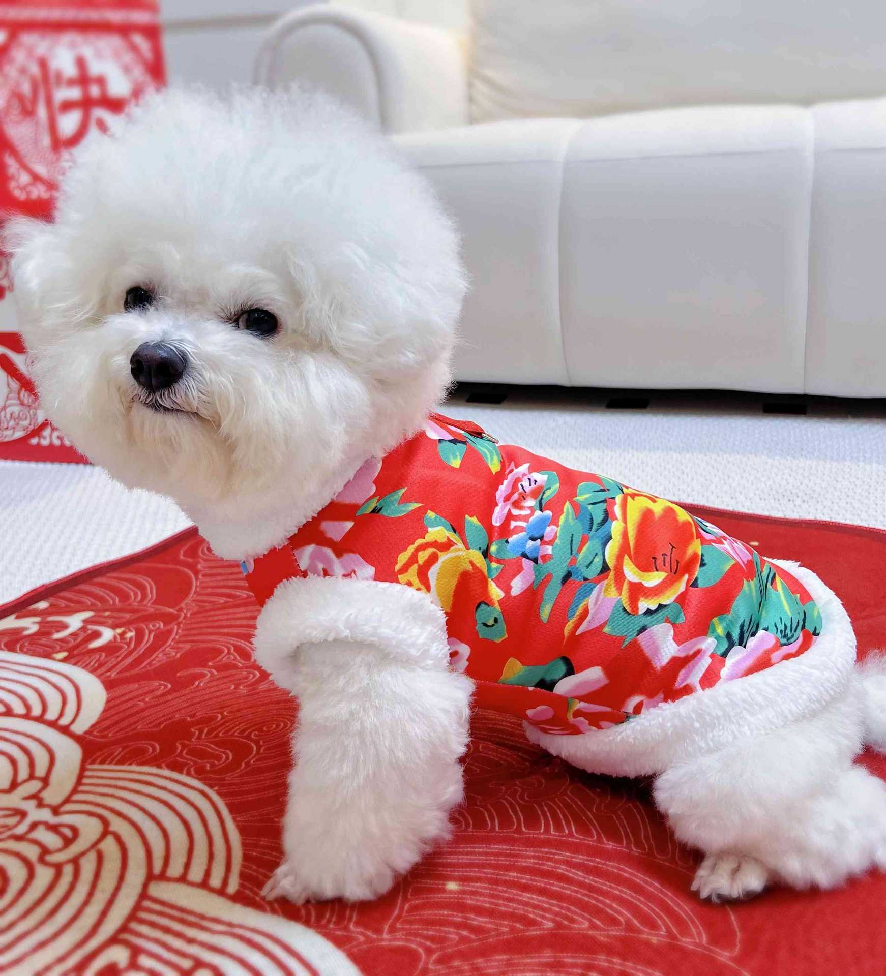 Floral Winter Pet Coat | Cozy Northeast Style Dog Jacket